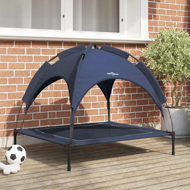 Vidaxxl lit pour chien bleu marine 90 x 81 x 80,5 cm acier