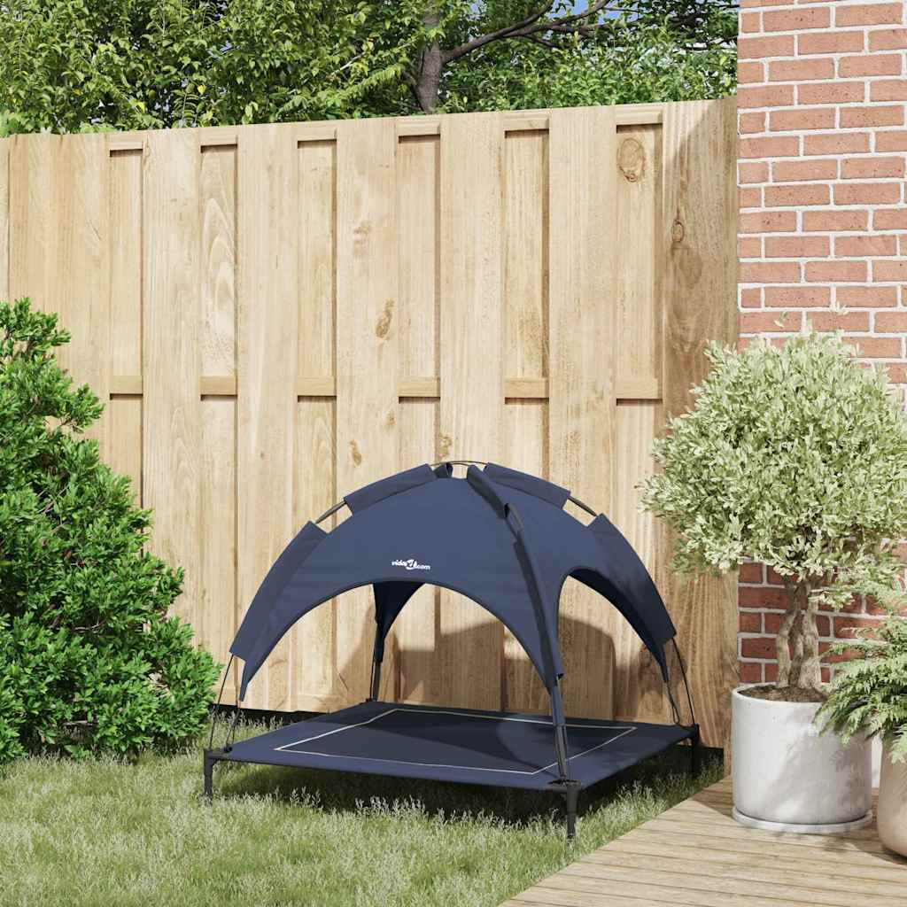 Vidaxxl lit pour chien bleu marine 90 x 81 x 80,5 cm acier