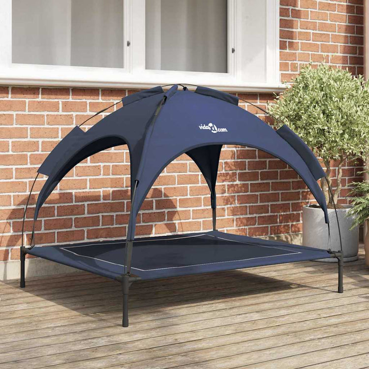 Vidaxxl dog bed navy blue 104 x 86 x 84.5 cm steel