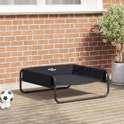 Vidaxxl lit pour chien noir 75 x 75 x 30 cm acier