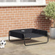 Vidaxxl lit pour chien noir 75 x 75 x 30 cm acier