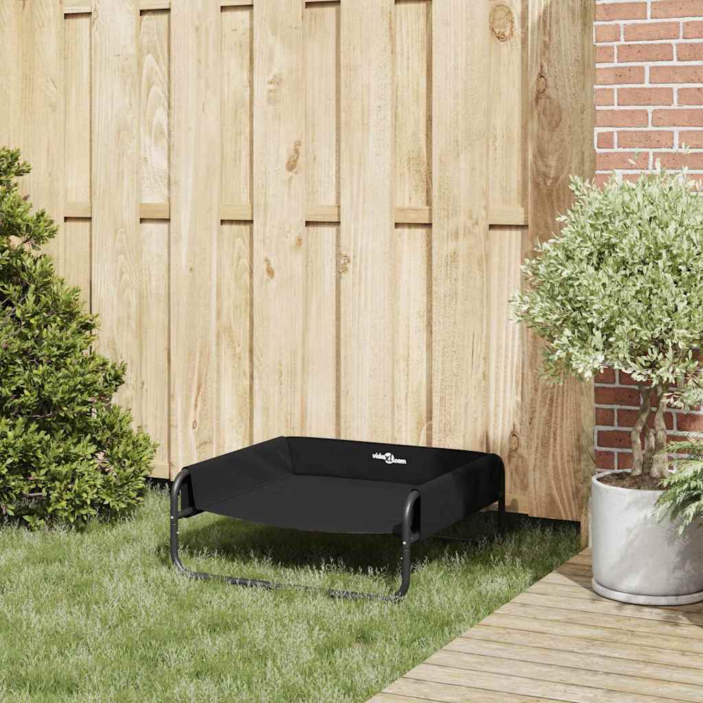 Vidaxxl lit pour chien noir 75 x 75 x 30 cm acier