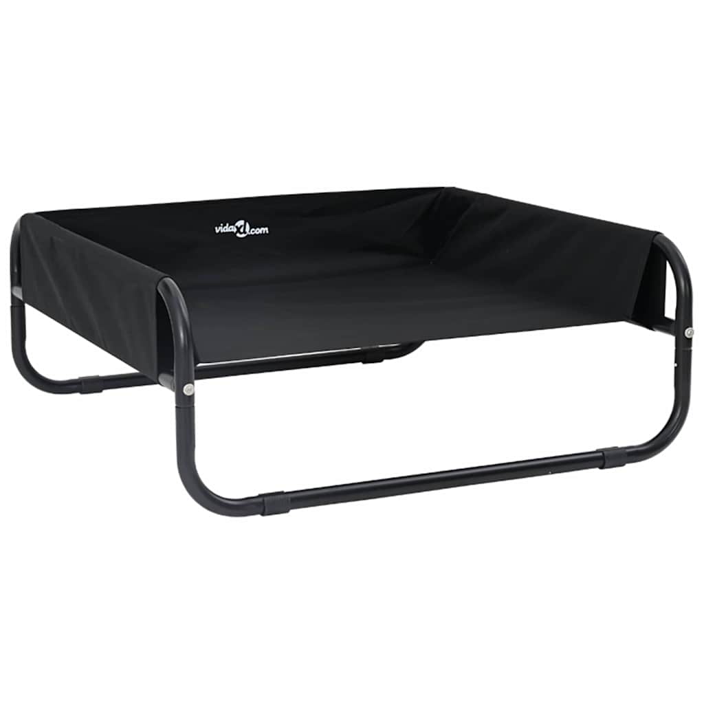 Vidaxxl lit pour chien noir 75 x 75 x 30 cm acier