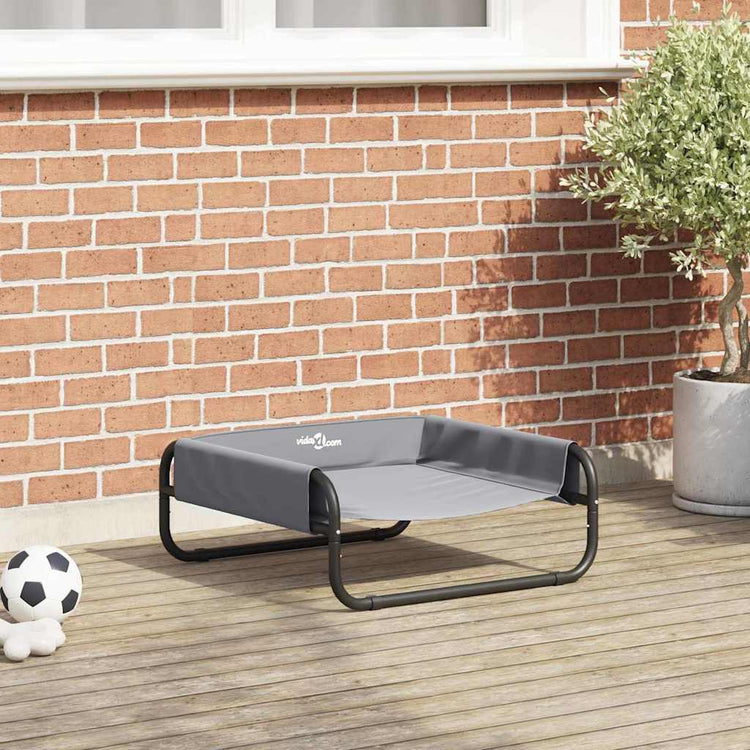 Vidaxl lit pour chien gris clair 57 x 57 x 24 cm acier