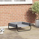 Vidaxl lit pour chien gris clair 57 x 57 x 24 cm acier