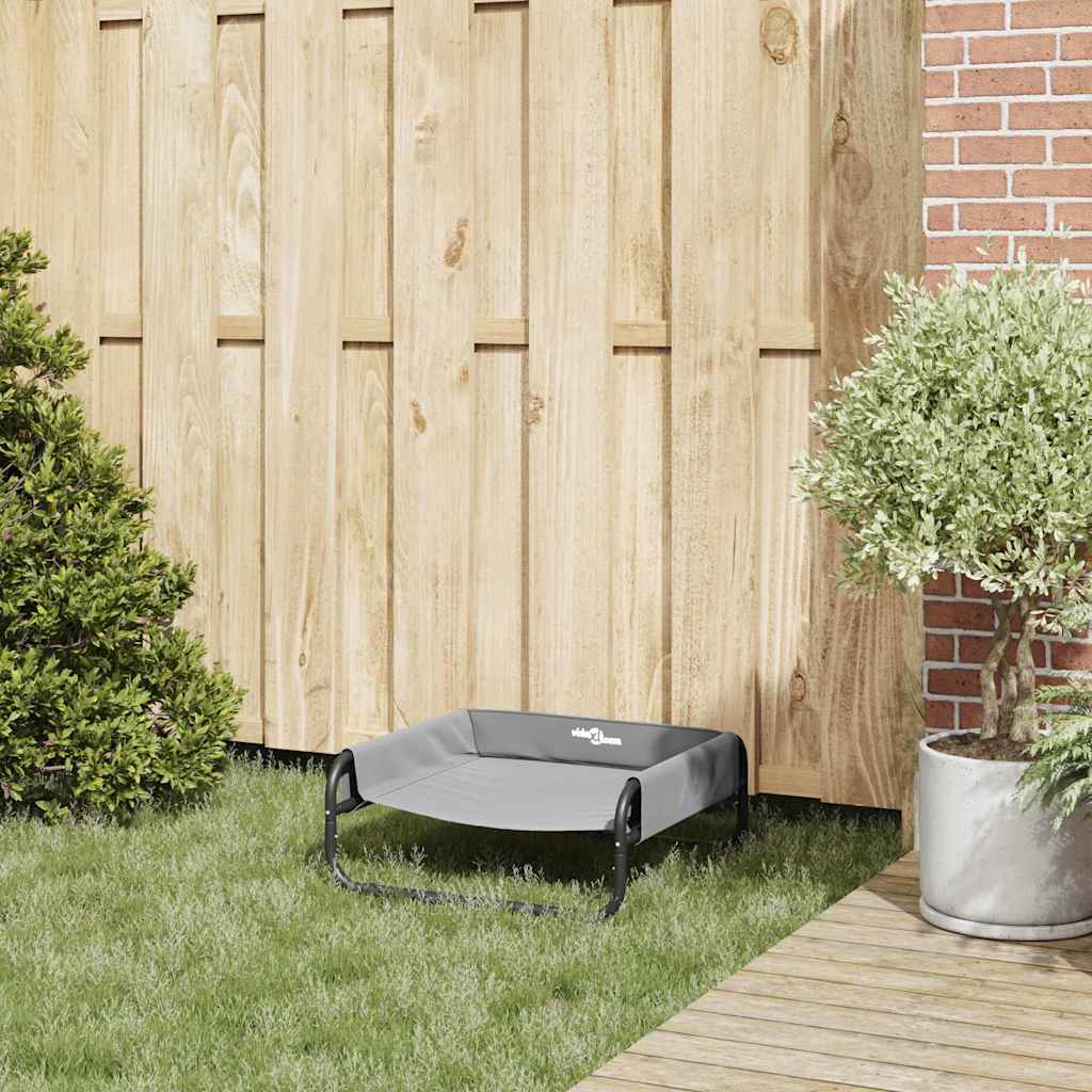 Vidaxl lit pour chien gris clair 57 x 57 x 24 cm acier
