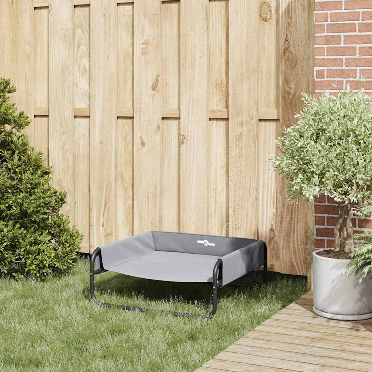 Vidaxl lit pour chien gris clair 70 x 70 x 28,5 cm acier