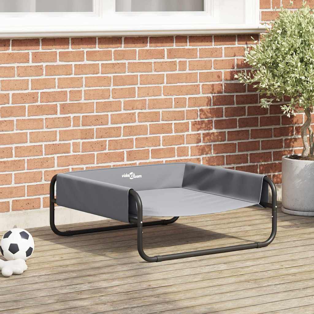 Vidaxl lit pour chien gris clair 75 x 75 x 30 cm acier