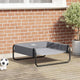 Vidaxl lit pour chien gris clair 75 x 75 x 30 cm acier