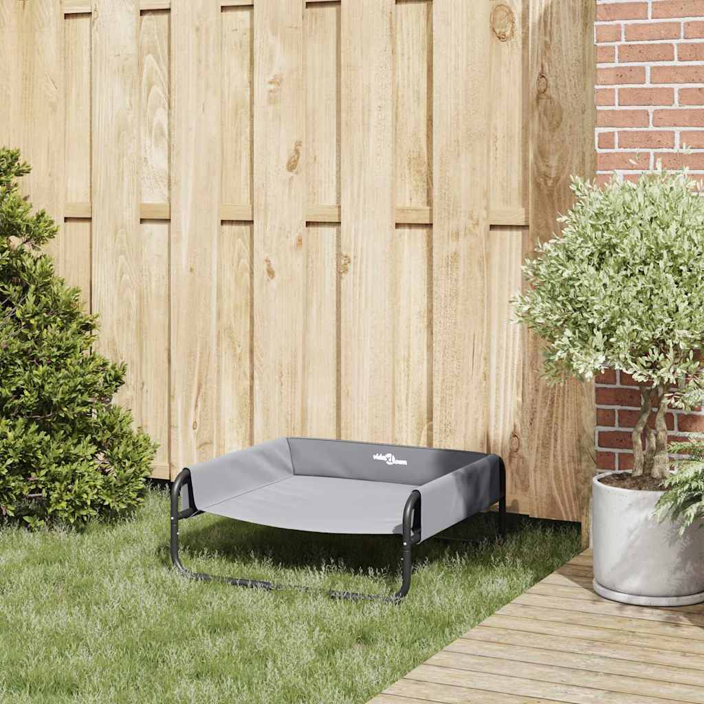 Vidaxl lit pour chien gris clair 75 x 75 x 30 cm acier
