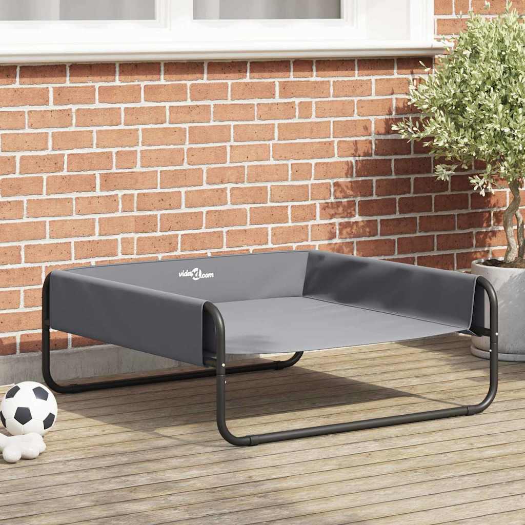 Vidaxl lit pour chien gris clair 85 x 85 x 33 cm acier
