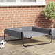Vidaxl lit pour chien gris clair 85 x 85 x 33 cm acier