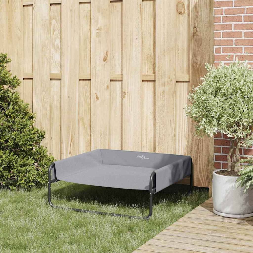 Vidaxl lit pour chien gris clair 85 x 85 x 33 cm acier
