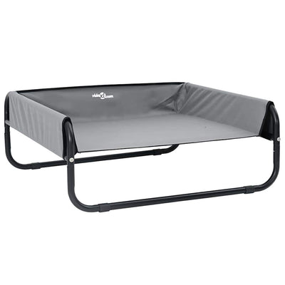 Vidaxl lit pour chien gris clair 85 x 85 x 33 cm acier
