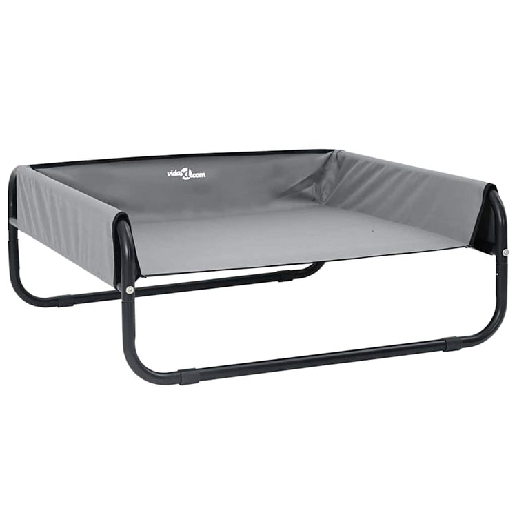 Vidaxl lit pour chien gris clair 85 x 85 x 33 cm acier