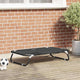 Vidaxxl lit pour chien noir 90 x 55 x 18 cm acier
