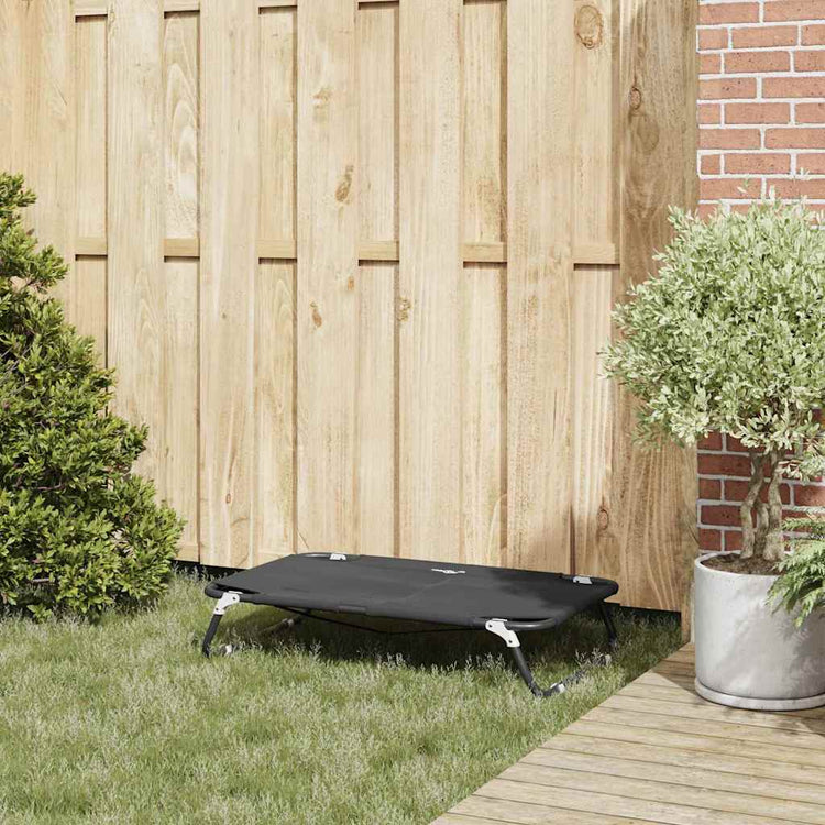 Vidaxxl lit pour chien noir 90 x 55 x 18 cm acier