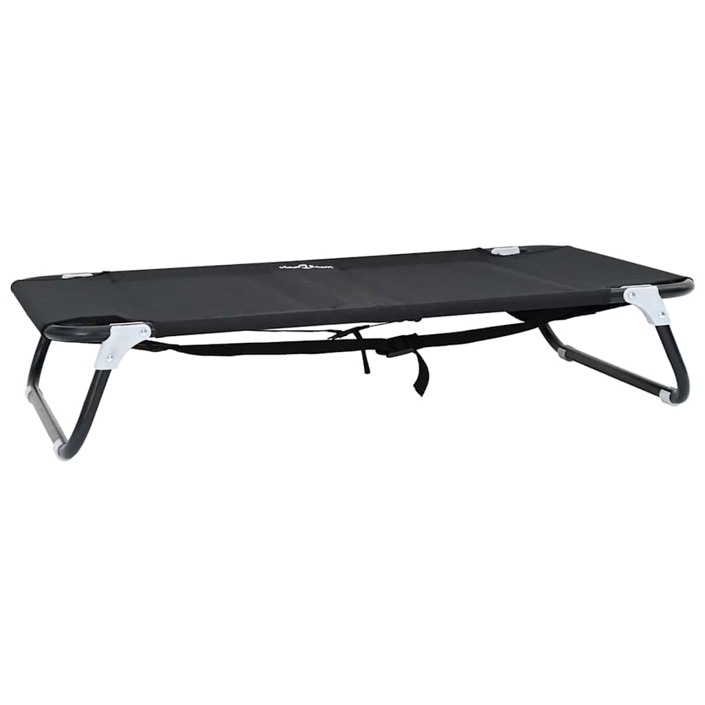 Vidaxxl lit pour chien noir 90 x 55 x 18 cm acier