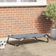 Vidaxl lit pour chien gris clair 80 x 55 x 18 cm acier