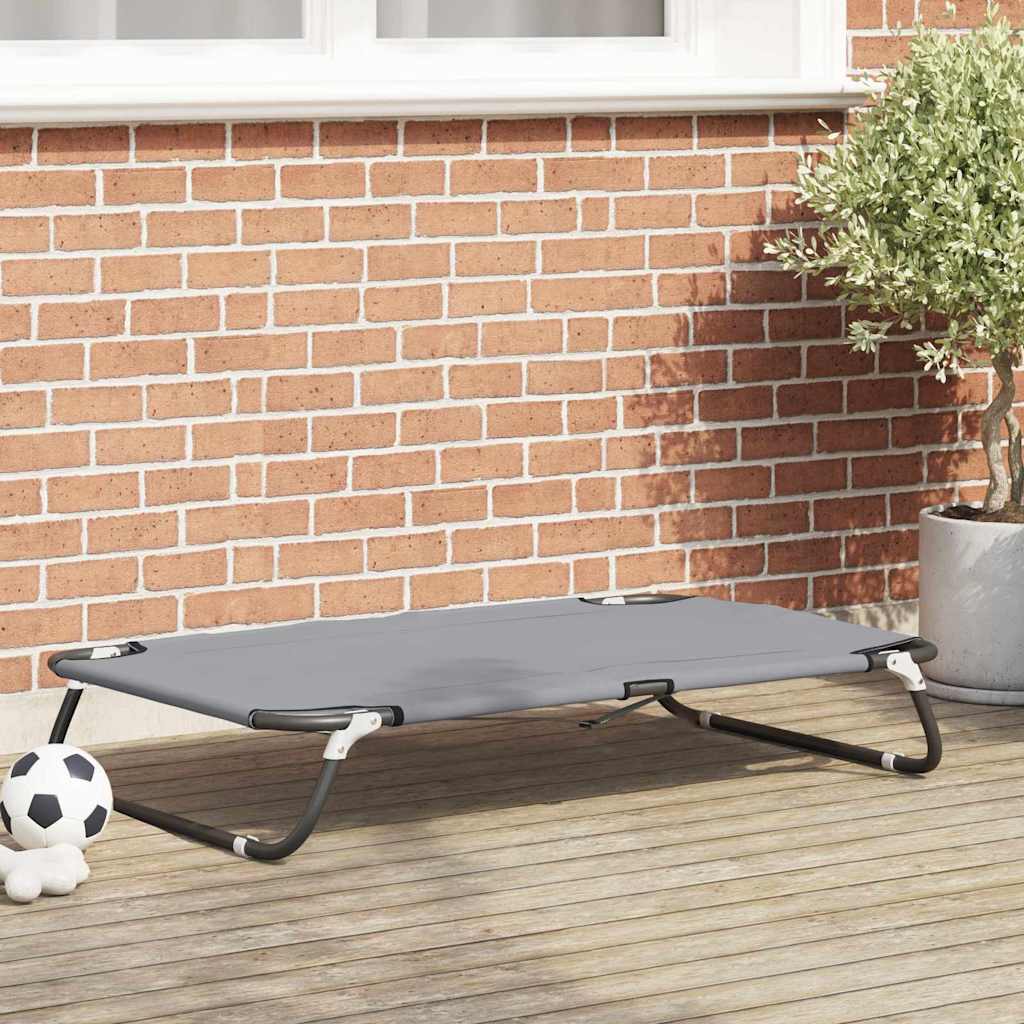 Vidaxl lit pour chien gris clair 90 x 55 x 18 cm acier