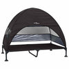 Vidaxx lit surélevé pour chien noir 127 x 81 x 108 cm tissu et acier