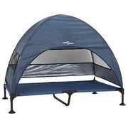 Vidaxx lit surélevé pour chien bleu marine 127 x 81 x 108 cm tissu et acier - afbeelding 2