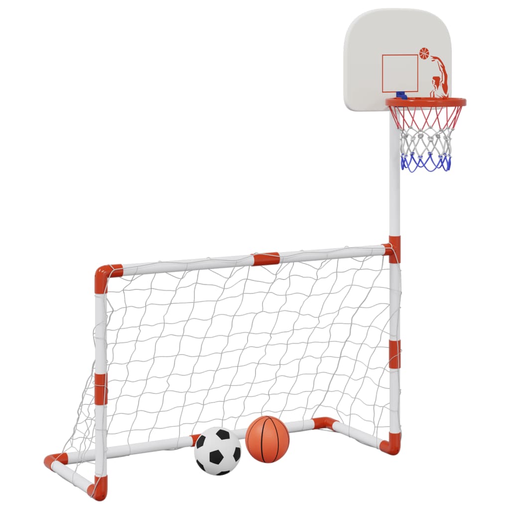 Vidaxl Children's Football Basketball set avec des balles 98x50x70 cm