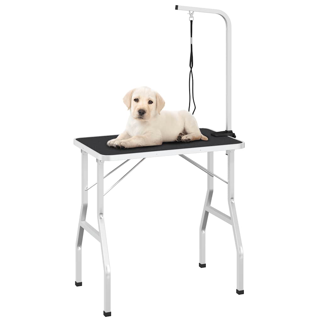 Table de garniture vidaxl pour animaux de compagnie avec une option de laisse