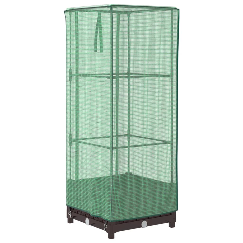 Vidaxl Planter élevé avec Kashoes 40x40x123 cm Rattanlook