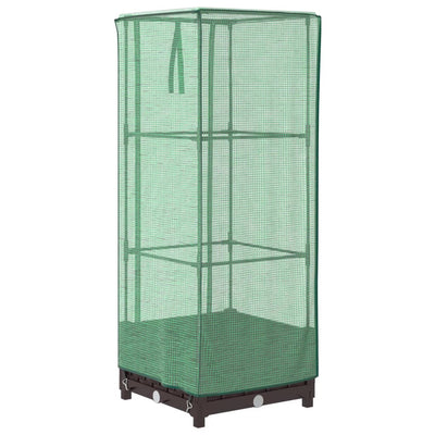 Vidaxl Planter élevé avec Kashoes 40x40x123 cm Rattanlook
