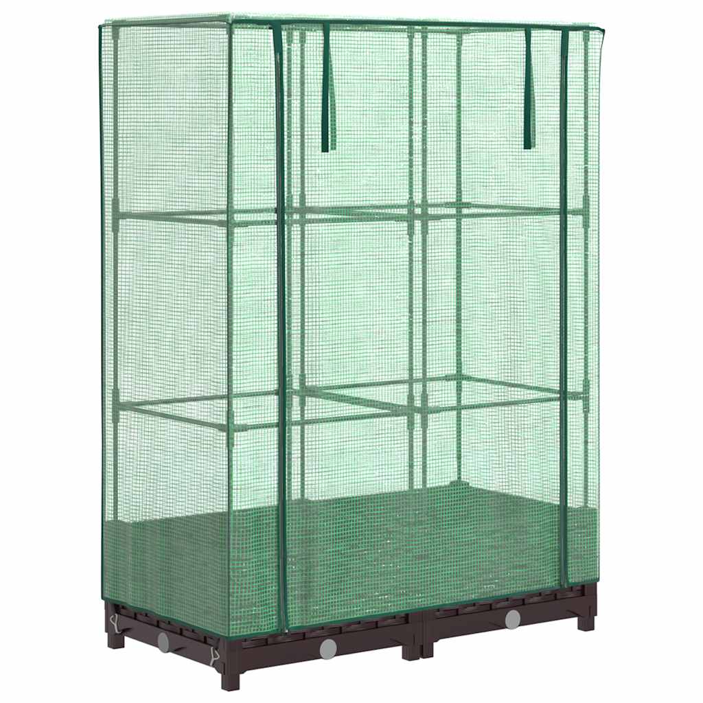Vidaxl Planter élevé avec Kashoes 80x40x123 cm Rattanlook