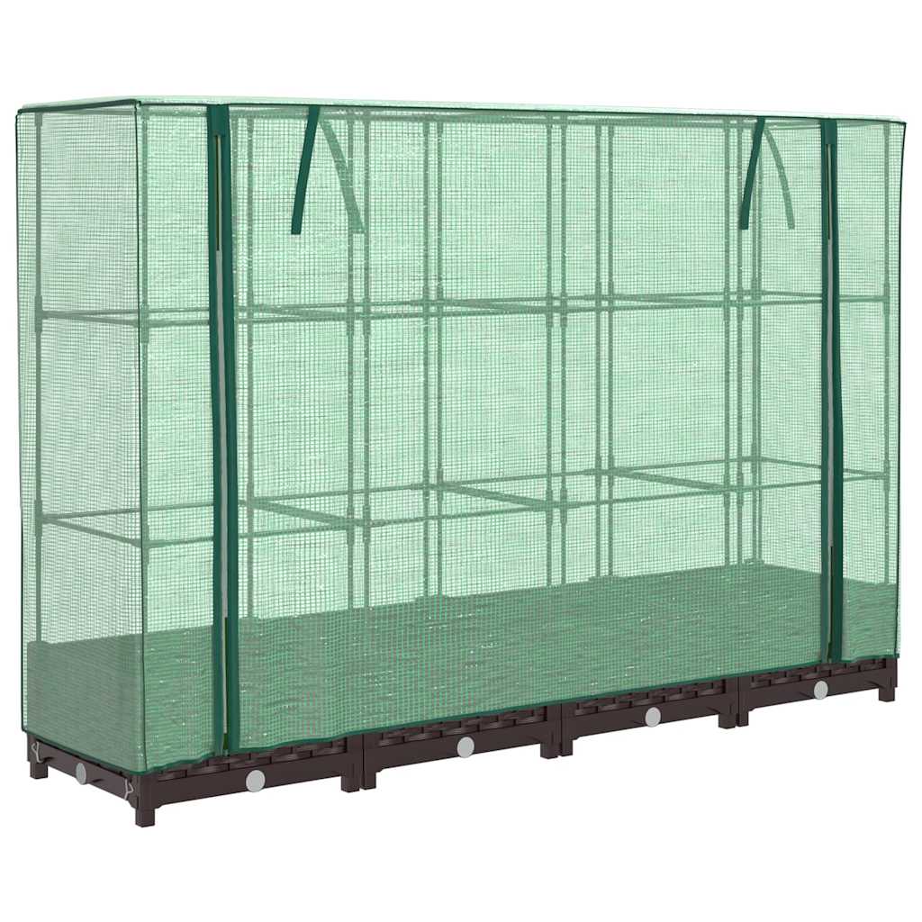 Vidaxl Planter élevé avec Kashoes 160x40x123 cm Rattanlook
