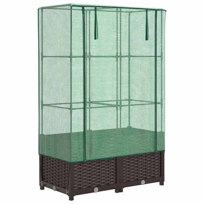 Vidaxl Planter élevé avec Kashoes 80x40x138 cm Rattanlook