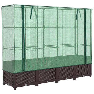 Vidaxl Planter élevé avec Kashoes 160x40x138 cm Rattanlook