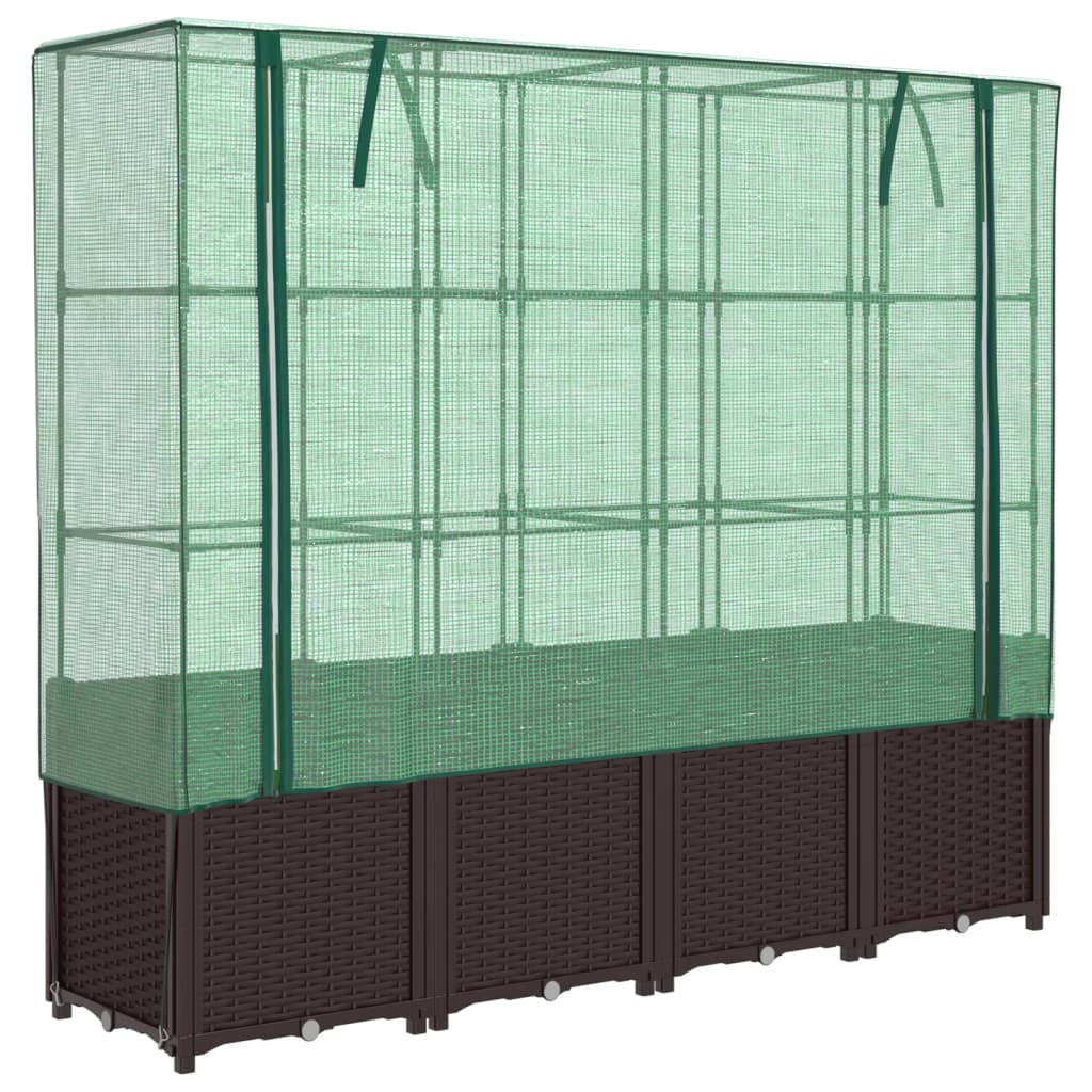 Vidaxl Planter élevé avec Kashoes 160x40x153 cm Rattanlook