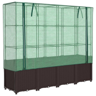 Vidaxl Planter élevé avec Kashoes 160x40x153 cm Rattanlook