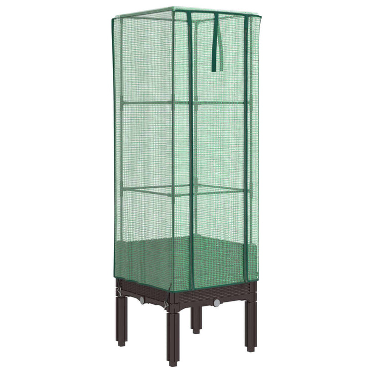 Vidaxl Planter élevé avec Kashoes 40x40x140 cm Rattanlook