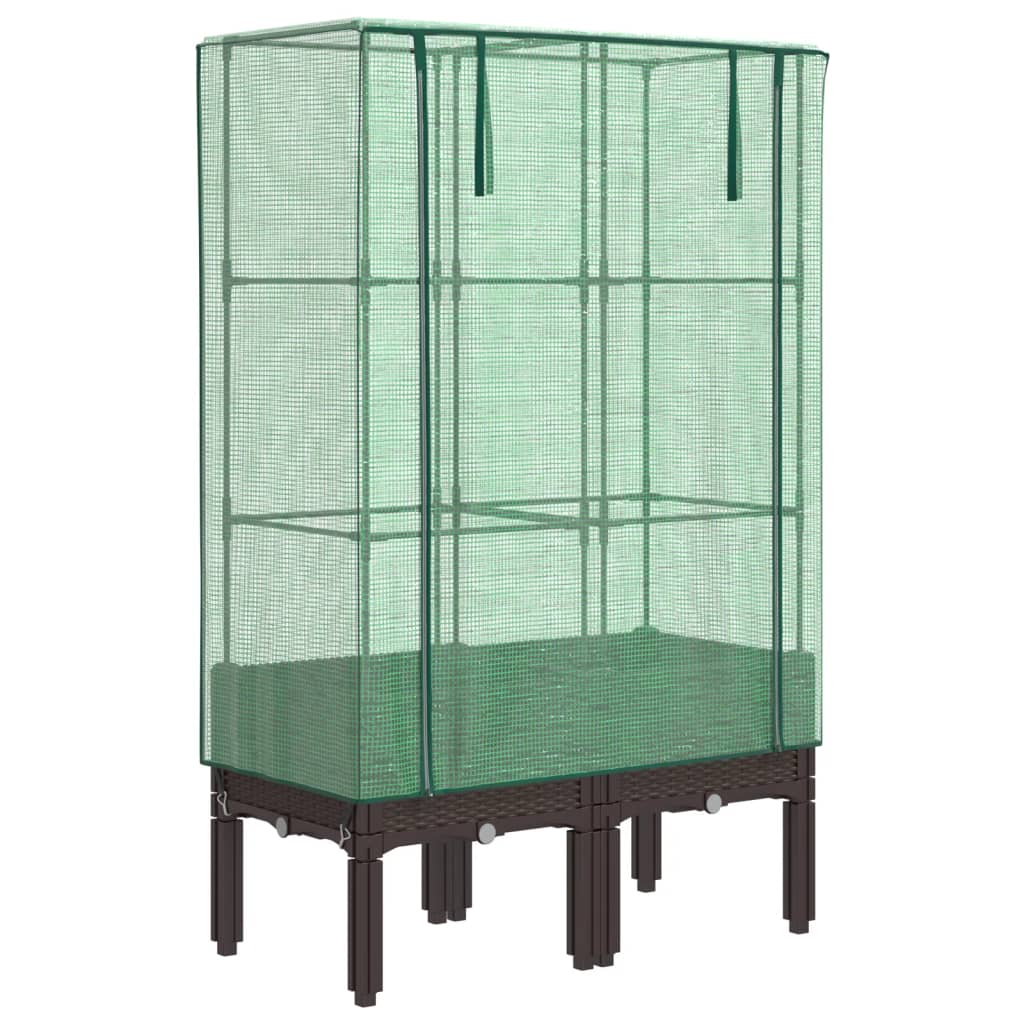 Vidaxl Planter élevé avec Kashoes 80x40x140 cm Rattanlook