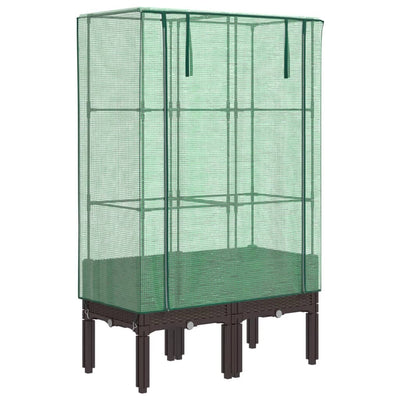 Vidaxl Planter élevé avec Kashoes 80x40x140 cm Rattanlook