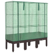 Vidaxl Planter élevé avec Kashoes 120x40x140 cm Rattanlook - afbeelding 2