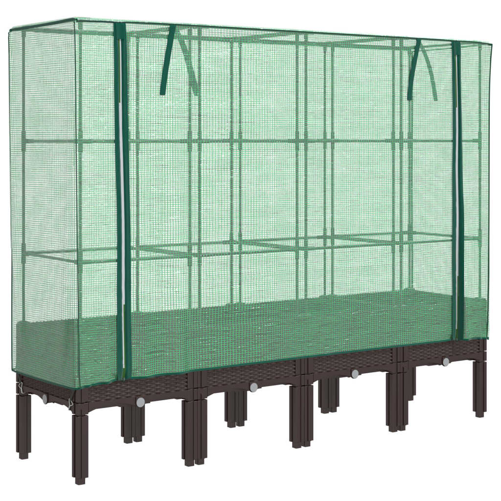 Vidaxl Planter élevé avec Kashoes 160x40x140 cm Rattanlook