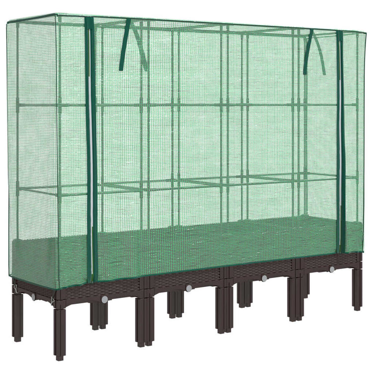 Vidaxl Planter élevé avec Kashoes 160x40x140 cm Rattanlook