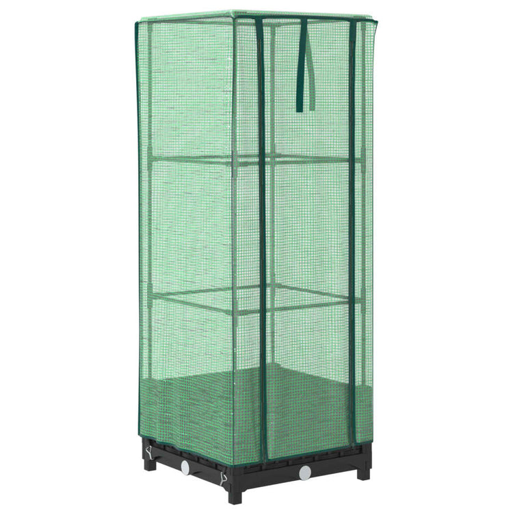 Vidaxl Planter élevé avec Kashoes 40x40x123 cm Rattanlook