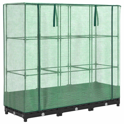 Vidaxl Planter élevé avec Kashoes 120x40x123 cm Rattanlook
