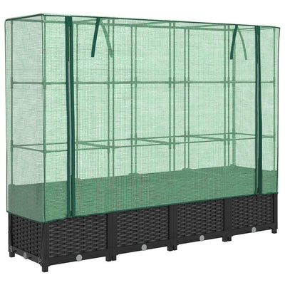 Vidaxl Planter élevé avec Kashoes 160x40x138 cm Rattanlook