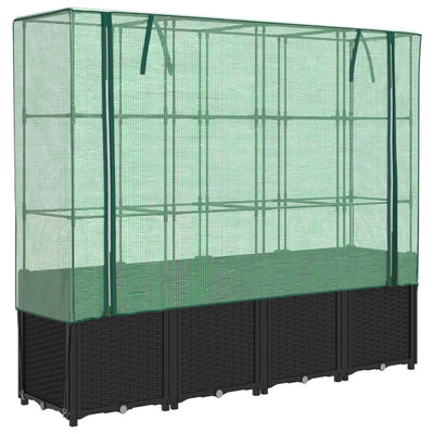 Vidaxl Planter élevé avec Kashoes 160x40x153 cm Rattanlook