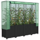 Vidaxl Planter élevé avec Kashoes 160x40x153 cm Rattanlook - afbeelding 1