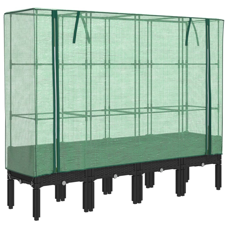 Vidaxl Planter élevé avec Kashoes 160x40x140 cm Rattanlook