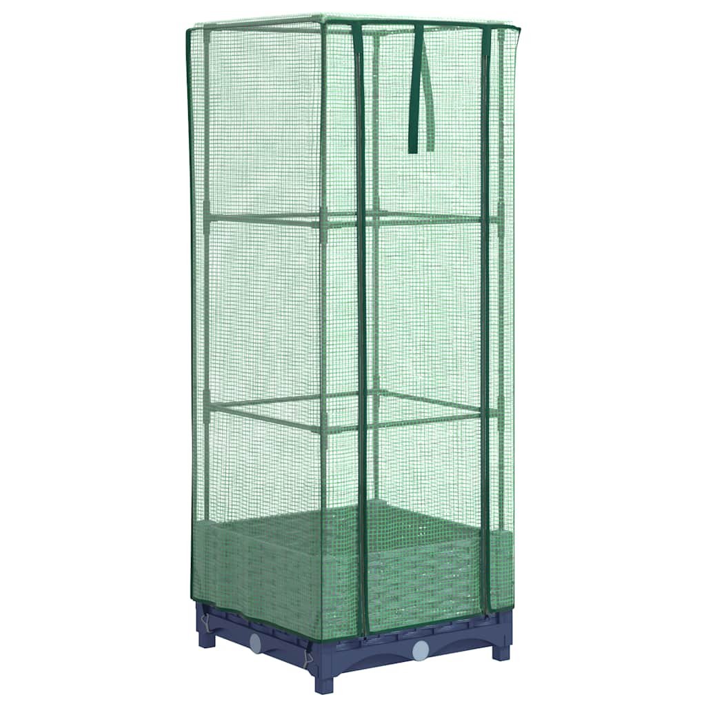 Vidaxl Planter élevé avec Kashoes 40x40x123 cm Rattanlook