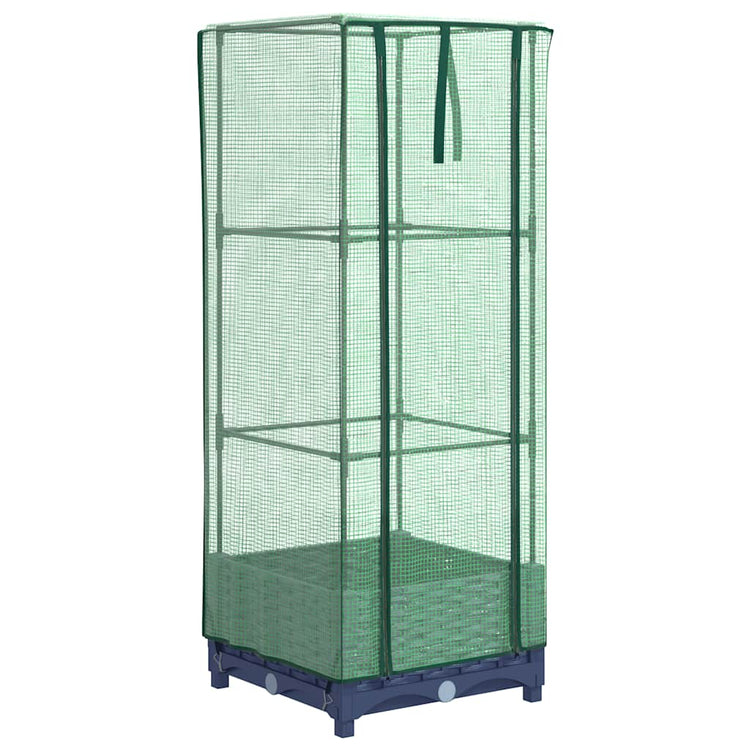 Vidaxl Planter élevé avec Kashoes 40x40x123 cm Rattanlook